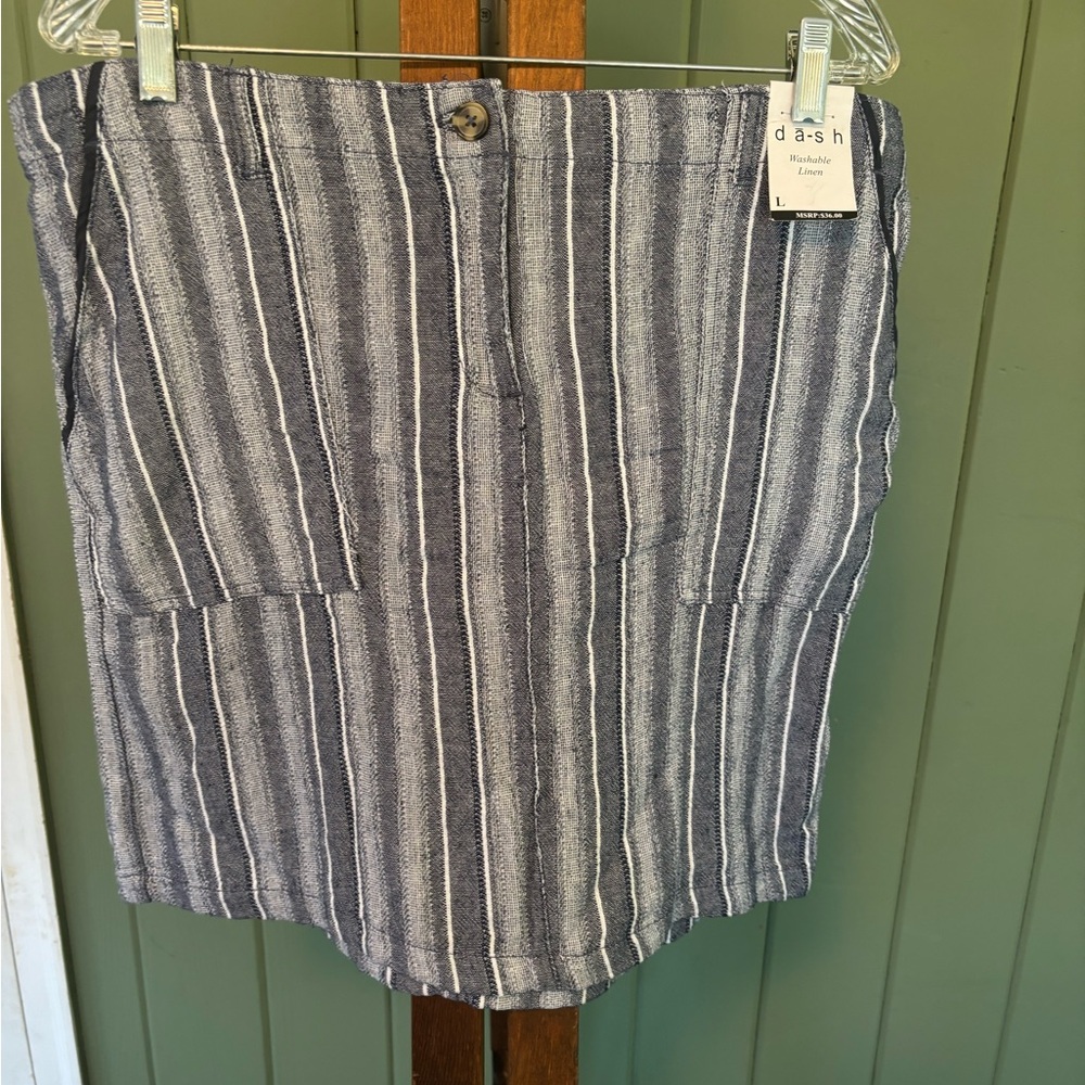 Dash Women's Striped Mini Skirt - Ash Gray